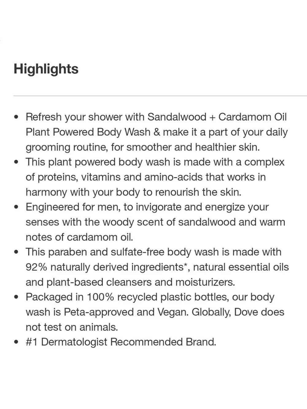 🍭7/$15 Dove Men+Care Body Wash Sandalwood